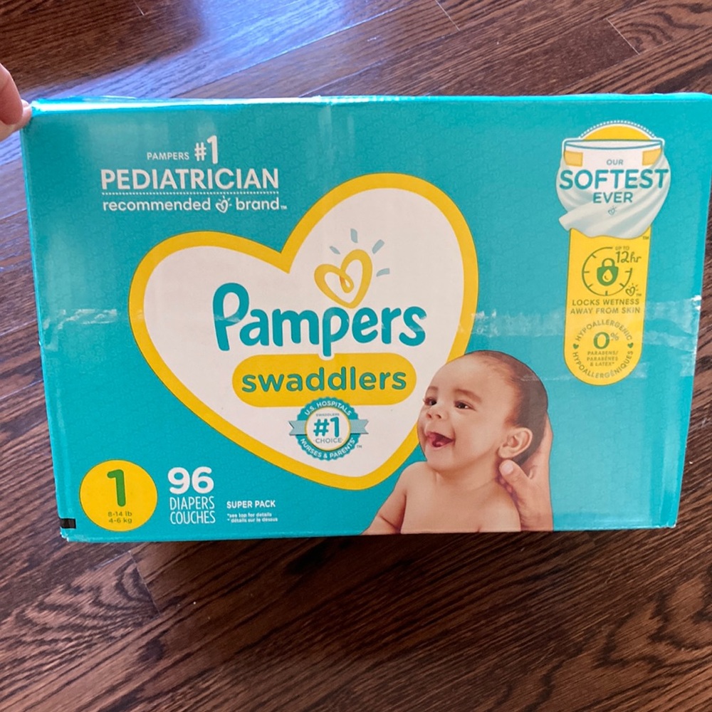 Pampers Swaddlers Diapers- 96 Pack of Size 1
